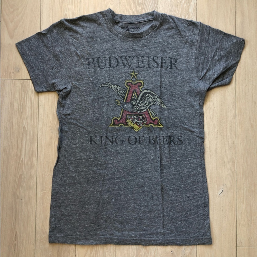 Budweiser Gray Graphic T-Shirt Men’s Size L